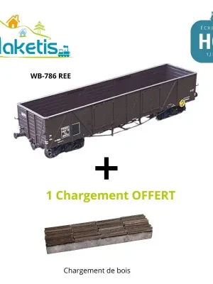 Nur für kurze Zeit | Packung TP Offener Güterwagen H0 REE WB-786 + Beladung kostenlos