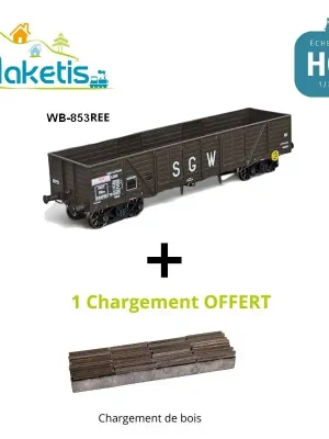 Packung TP Offener Güterwagen H0 REE WB-853 + Beladung kostenlos - Bestpreis