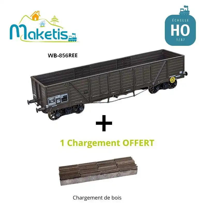 Packung TP Offener Güterwagen H0 REE WB-856 + Beladung kostenlos - Sonderaktion