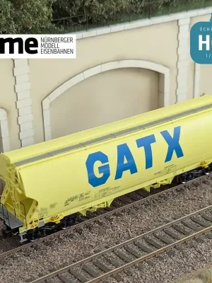 Top bewertet - Wagon céréalier Tagnpps 95m3 GATX vert fluo Ep VI HO NME 525606