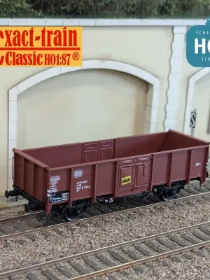 Einfache Rückgabe - Wagon tombereau UIC II type E040 EUROP DB Ep IVb HO Exact-Train EX23919