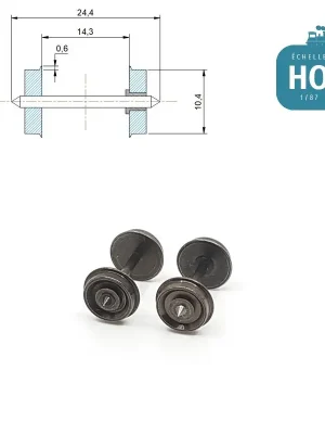 Essieux RP25 (2 pcs) pour wagon Lima diamètre 10,4 mm HO MAK8108 | Jetzt neu