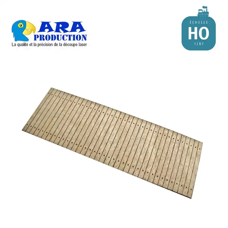 Extra sparen | Plancher bois pour wagon plat ex-PLM REE ARA Production HO.PLA19502A