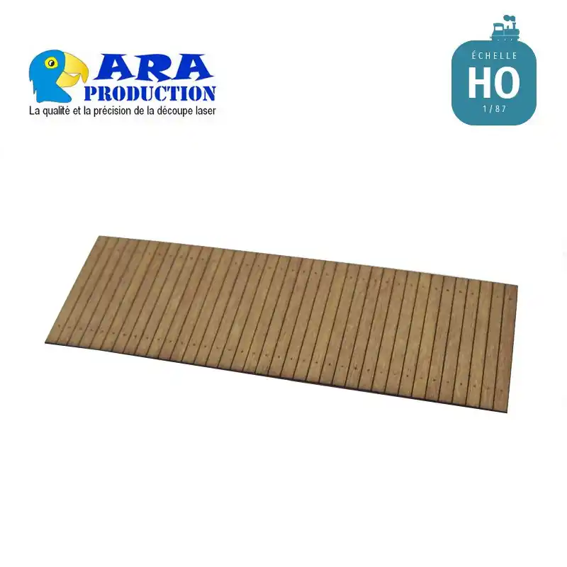 Hammerpreis - Plancher bois pour wagon plat OCEM 29 LSM ARA Production HO.PLA19507A
