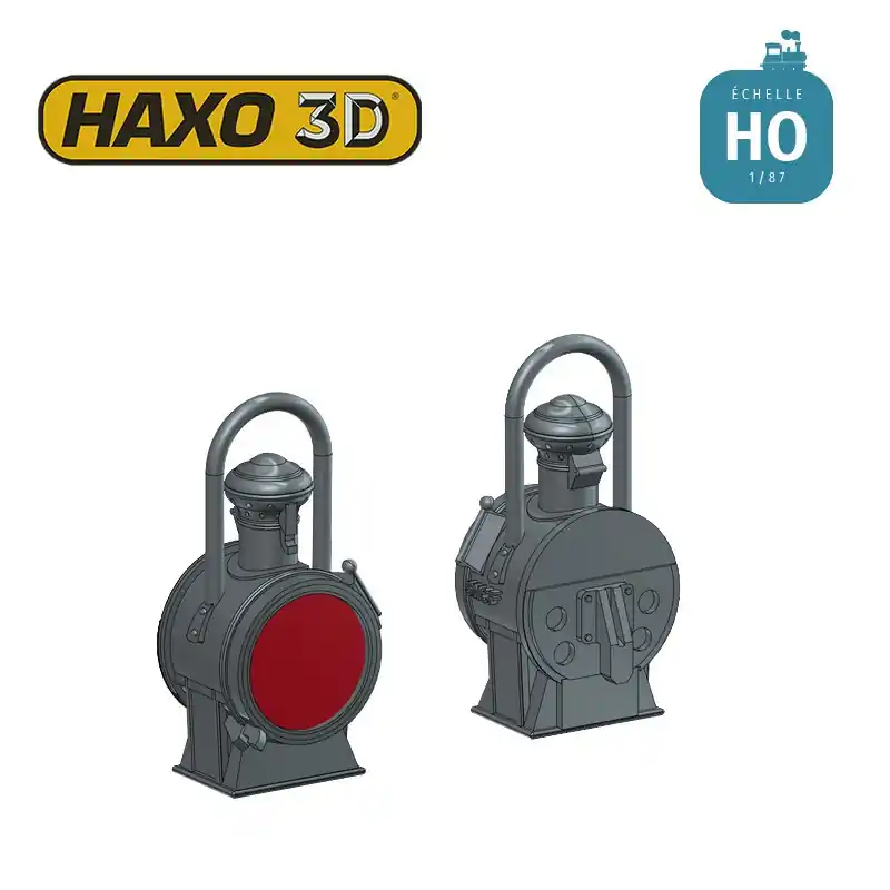 Super-Preis - Lanternes feu de fin de convoi type 9LQ rouge Ep II-III 2 pcs HO Haxo 3D 344006