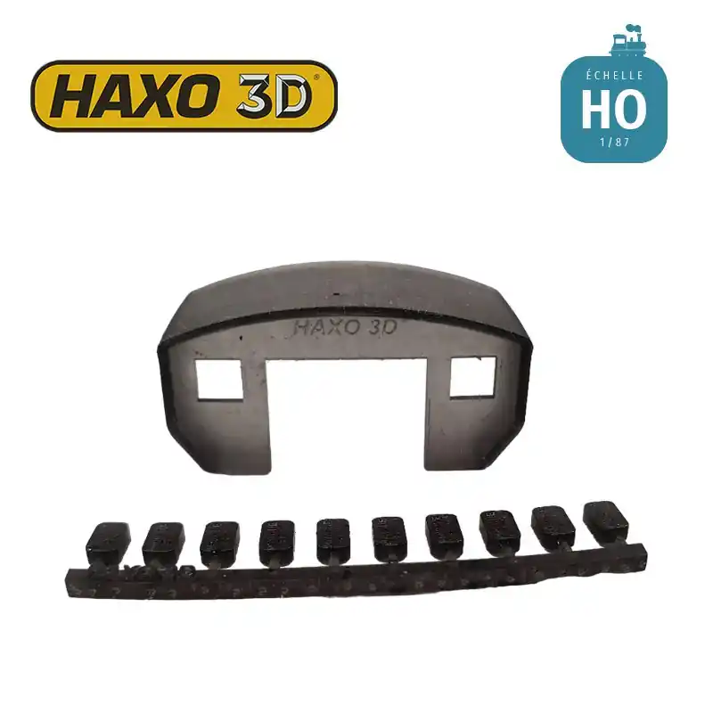 Abri tender 18m3 pour 140 C Jouef sans gouttières + 10 briquettes HO Haxo 3D 344030 - Hohe Qualität