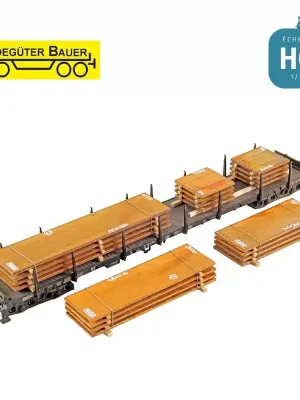 Jetzt verfügbar - Assortiment de plaques d‘acier rouillées 4 pcs HO Ladegüter Bauer H01302