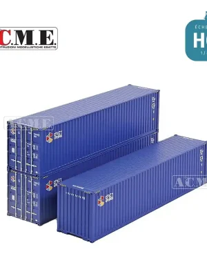 Jetzt bestellen | Set de 3 containers HC "CRCT" 40‘ bleu HO ACME 95042