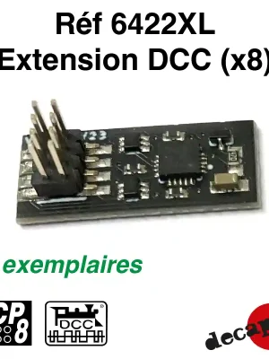 Brandneu - Extensions DCC pour réglettes d‘éclairage 8 pcs HO Decapod 6422XL