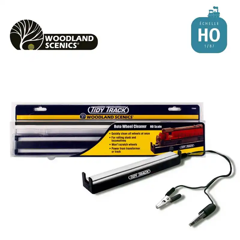 Meistverkauft | Banc de nettoyage pour locomotive HO Roto Wheel Cleaner Woodland Scenics TT4561