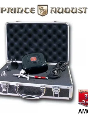 Mallette Aérographe Haute Définition et compresseur Prince August AM02+ - Aktionspreis