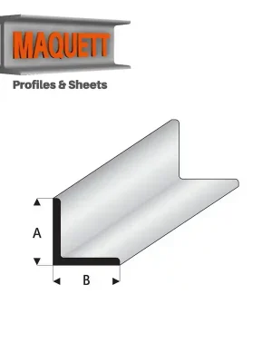 Profilés blanc super styrène en angle A égal B | Schnelle Zustellung