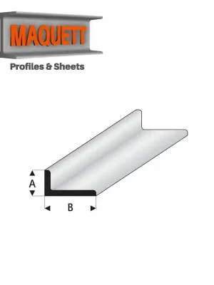 Neu im Shop - Profilés blanc super styrène en angle A égal 0,5 B