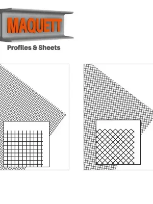 Feuille PVC grille 194x320 mm Maquett | Beliebt