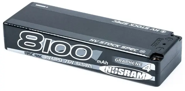 Nosram Accu Lipo HV Graphene 4 Stock Spec 7.6V 8100mAh 135C - Nur für kurze Zeit