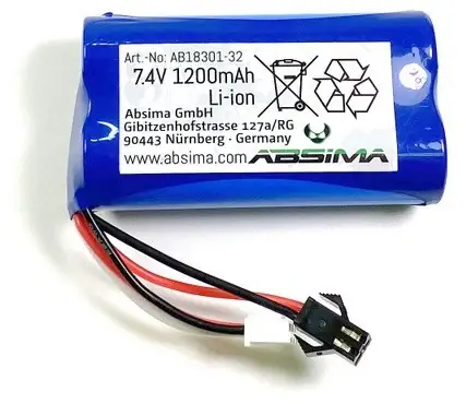 Absima Batterie Li-Ion 7.4V 1200mAh AB18301-32 - Sichere Zahlung