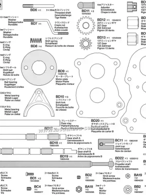 Brandneu - Tamiya Sachet Metal D M-B Actros 1851 9402555