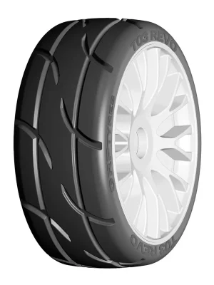 GRP Pneus X-Tech 1/8 GT T03 Revo + Jantes Rigid Blanches (x2) GTJ03 - Nicht verpassen