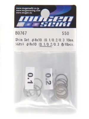 Expresslieferung | Mugen Kit Rondelles de Calage 8x10x0.1/0.2/0.3 (30Pcs) B0767
