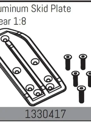 Zertifiziert | Absima Plaque de Protection Arrière avec Visserie 1/8 1330417