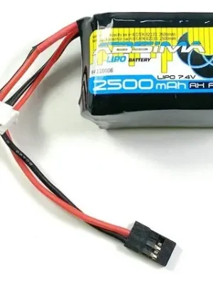 Absima Batterie Lipo 7.4V 2500mah JR Réception 4110006 - Top bewertet