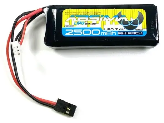 Absima Batterie Lipo 7.4V 2500mah JR Réception 4110005 | Markenqualität