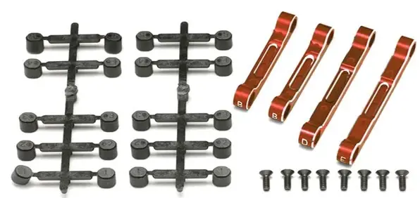 Jetzt bestellen | Yokomo Kit Cale de triangle ajustable Alu Rouge MD1.0 Y2-301ARA