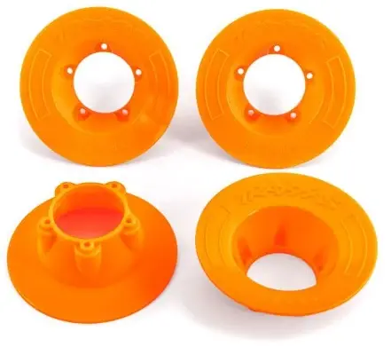 Zertifiziert | Traxxas Enjoliveur de roue Orange (x4) Sledge 9569T