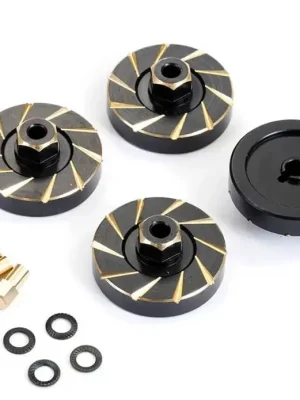 Geprüfte Qualität - Fastrax Hexagone de roue Noir en Laiton (x4) TRX-4M FTTX460