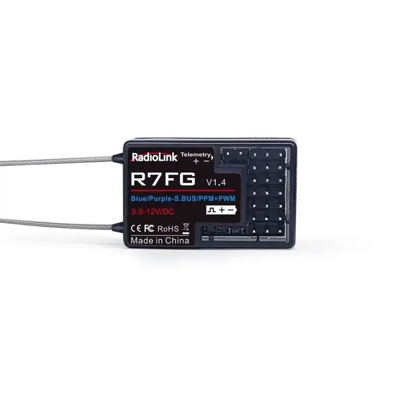 Zertifiziert | Radiolink Récepteur 7 voies V1.4 avec Télémétrie Intégrée RDL-0-R7FG
