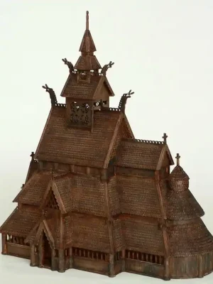 Dusek 21210 Gol Stabkirche 1 87 Baukasten - Neu im Sortiment