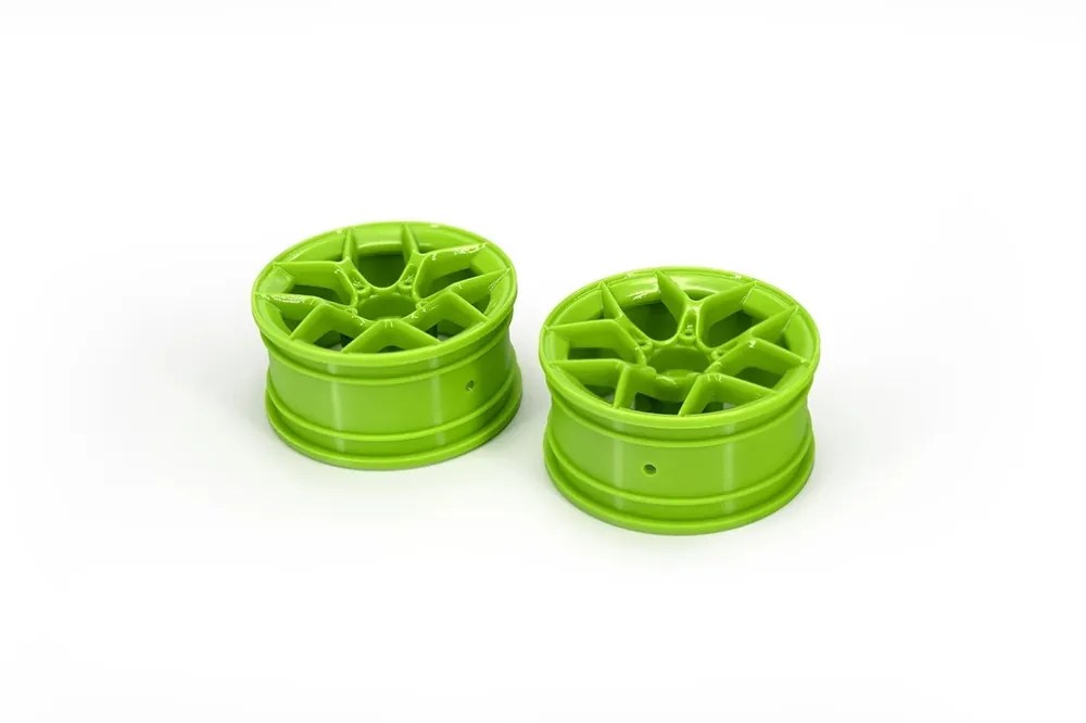 NEU HPI 160928 Aero 5-Speichen-Felgen 1 10 26mm, 6mm Offset h. - Grün (2) Motorsport-Look für Drift- und Tourenwagen | Angebot