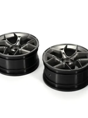 Deal | NEU HPI 161200 Aero 5-Speichen-Felgen 1 10 26mm, 3mm Offset v. - Silber (2) Motorsport-Look für Drift- und Tourenwagen