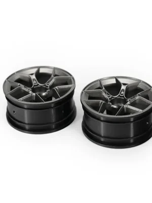 Bewährte Qualität - NEU HPI 161201 Aero 5-Speichen-Felgen 1 10 26mm, 6mm Offset h. - Silber (2) Motorsport-Look für Drift- und Tourenwagen