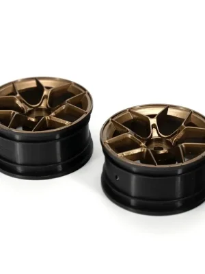 Heute kaufen - NEU HPI 161202 Aero 5-Speichen-Felgen 1 10 26mm, 3mm Offset v. - Bronze (2) Motorsport-Look für Drift- und Tourenwagen