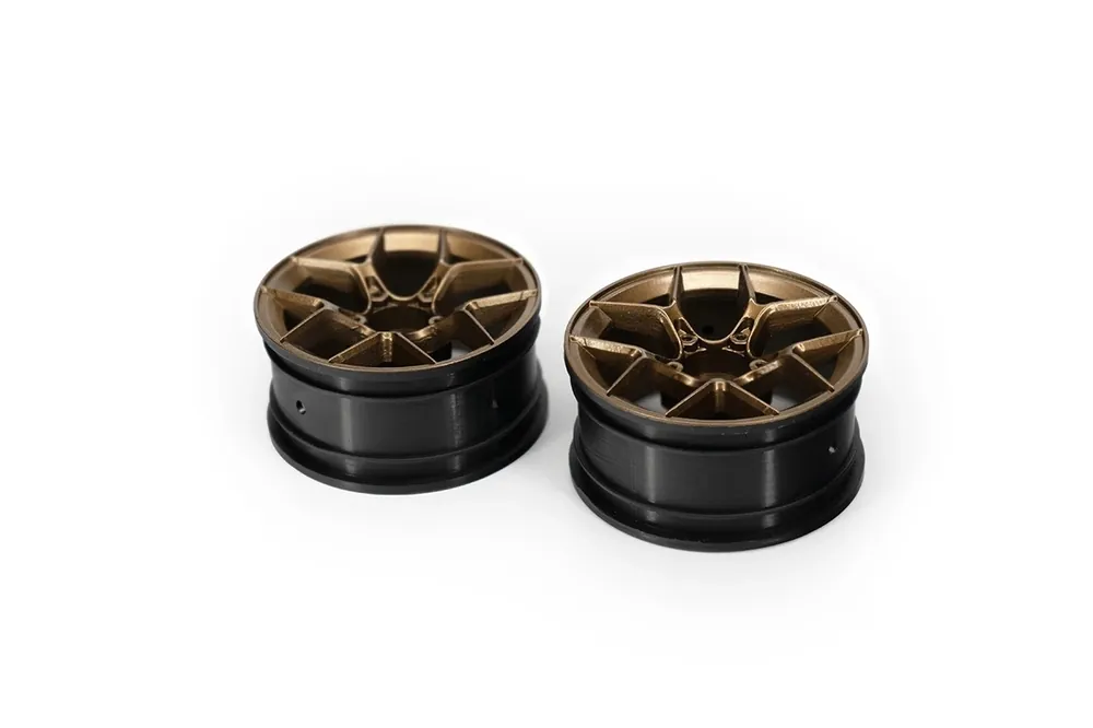 NEU HPI 161203 Aero 5-Speichen-Felgen 1 10 26mm, 6mm Offset h. - Bronze (2) Motorsport-Look für Drift- und Tourenwagen | Top-Qualität