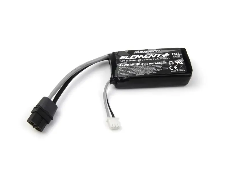 Preisknaller | Maverick MV151110 LiPo Akku 2S 7,4V 1600mAh mit XT-60 Stecker passend für Qbit 1 16 und QByte 1 12