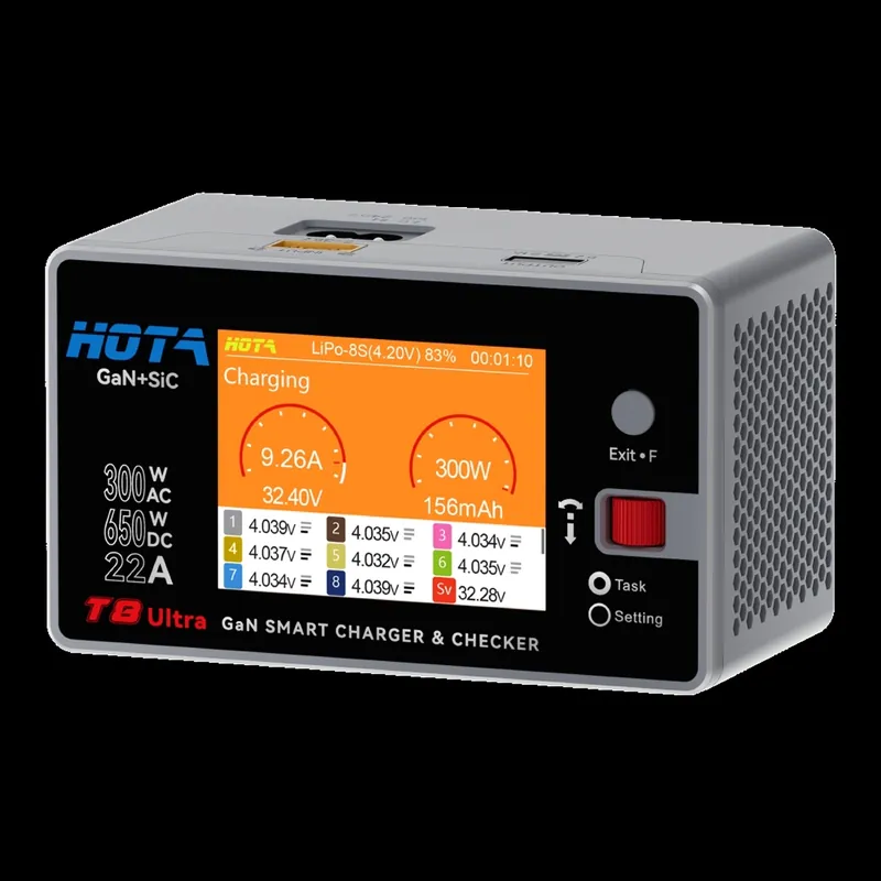 NEU RD-Hota_GPSR.txt T8ULTRA T8 Ultra Smart Ladegerät 650 W / 22 A 8S GaN AC/DC - Sparangebot