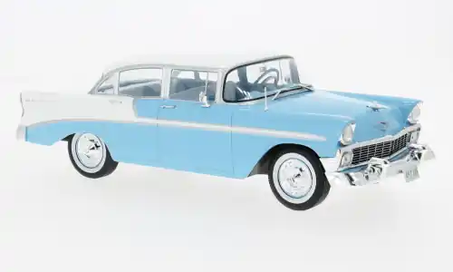 Chevrolet Bel Air 4-Door HardTop, hellblau/weiss, 1956, 1 24, WhiteBox - Sofort bestellen