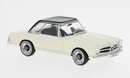 Neu im Sortiment | Mercedes 230 SL (W113) HardTop, hellbeige/schwarz, 1964, 1 43, IXO