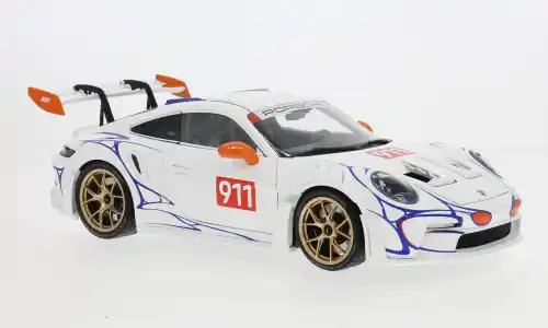 Ausverkauf | Porsche 911 (992) GT3 RS, weiss/orange, 2023, 1 18, Minichamps
