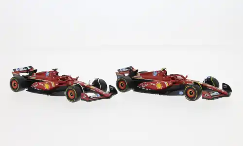 Hochwertig | Ferrari 2er-Set SF-24, 2024, C.Leclerc/C.Sainz, 1 43, Bburago