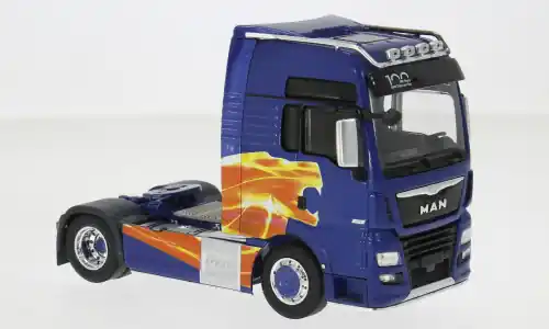 MAN TGX XXL, blau/Dekor, 2020, 1 43, IXO - Expresslieferung