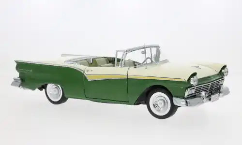 Ford Fairlane 500 Skyliner, grün/beige, 1957, 1 18, Sun Star - Hochwertig