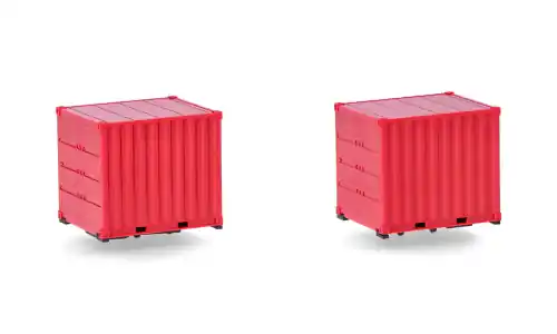 - Containerset 2 x 10ft, rot, 1 87, Herpa - Bestpreis