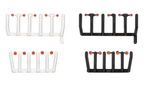 - 80 Signallicher orangetransparent mit schwarzen und weißen Sockeln, je 20x groß und klein, orange, 1 87, Herpa | Top-Angebot