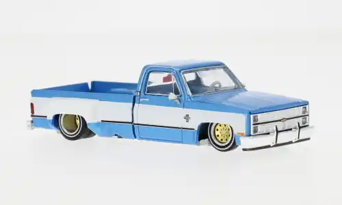 Chevrolet Silverado Dually Vintage Spec V1, blau/weiss, 1 64, Mini GT - Kundenfavorit
