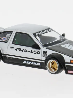Extra sparen - Toyota Sprinter Trueno (AE86) Kaido Street V2, weiss/schwarz, 1983, 1 64, Mini GT