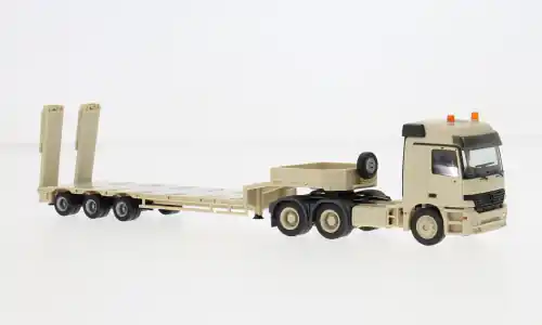 Versandbereit | Mercedes Actros L, beige, Belgian Army, 1 87, Herpa