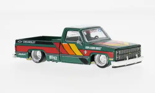 Chevrolet Silverado Kaido Works V3, grün/Dekor, 1980, 1 64, Mini GT - Begrenztes Angebot